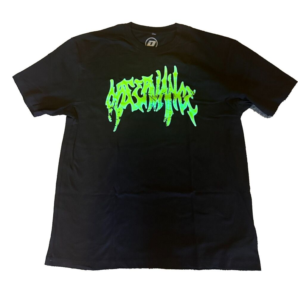 Observance - Graffiti T - black double sided green graphic T - Size XXL - NWT